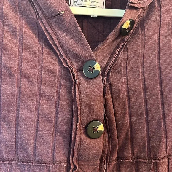 We The Free Womens Purple In the Mix Henley Long Sleeve Top size Xs - Picture 3 of 5